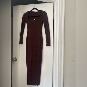 Fashion nova brown long dress